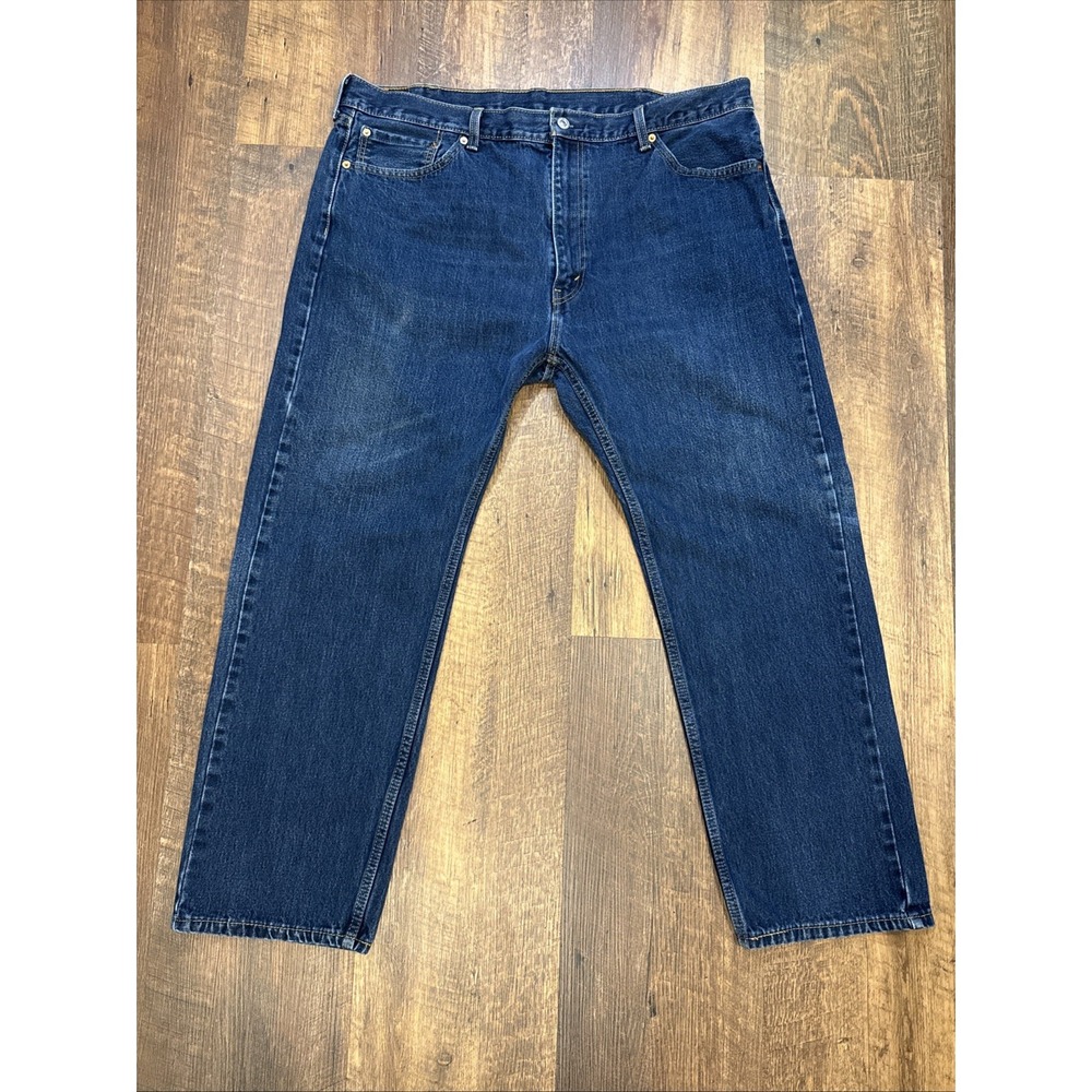 Levi Strauss 505 Jeans Dark Wash Straight Leg Men's 42x30 Actual 42x29.5 Classic